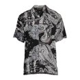 thumbnail image 3 of No Boundaries Men's and Big Men's Rayon Shirt with Short Sleeves, 3 of 5