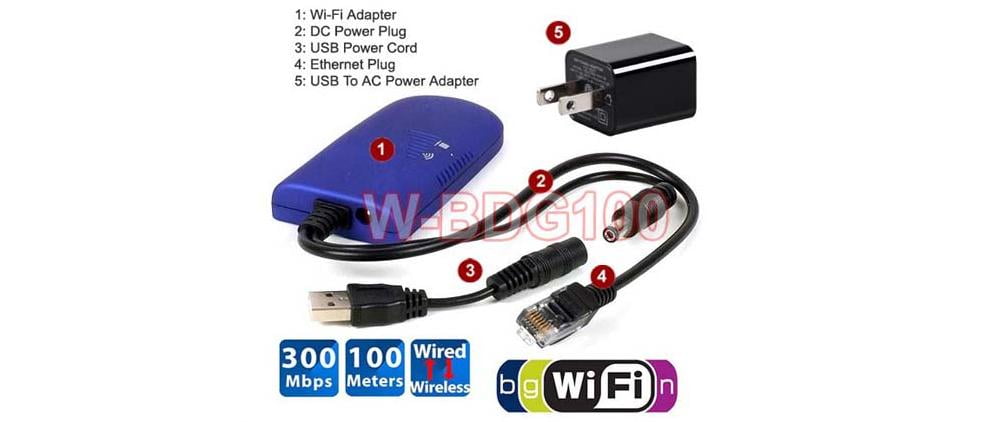 Wi-Fi to Wired Ethernet and Ethernet to Wi-Fi Wireless Home Adapter Repeater