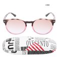 thumbnail image 2 of Anteojos de lectura para presbicia de alta definición, unisex, antifatiga, +3,50, marco transparente rosa, incluye estuche, 2 of 8