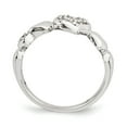 thumbnail image 2 of Sterling Silver Rhodium-plated CZ Heart Ring - Size 8, 2 of 3