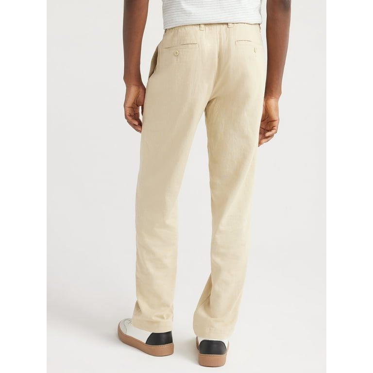 冬ギフト  Free Assembly Men's Linen Blend Pants with Drawstring Tie パンツ