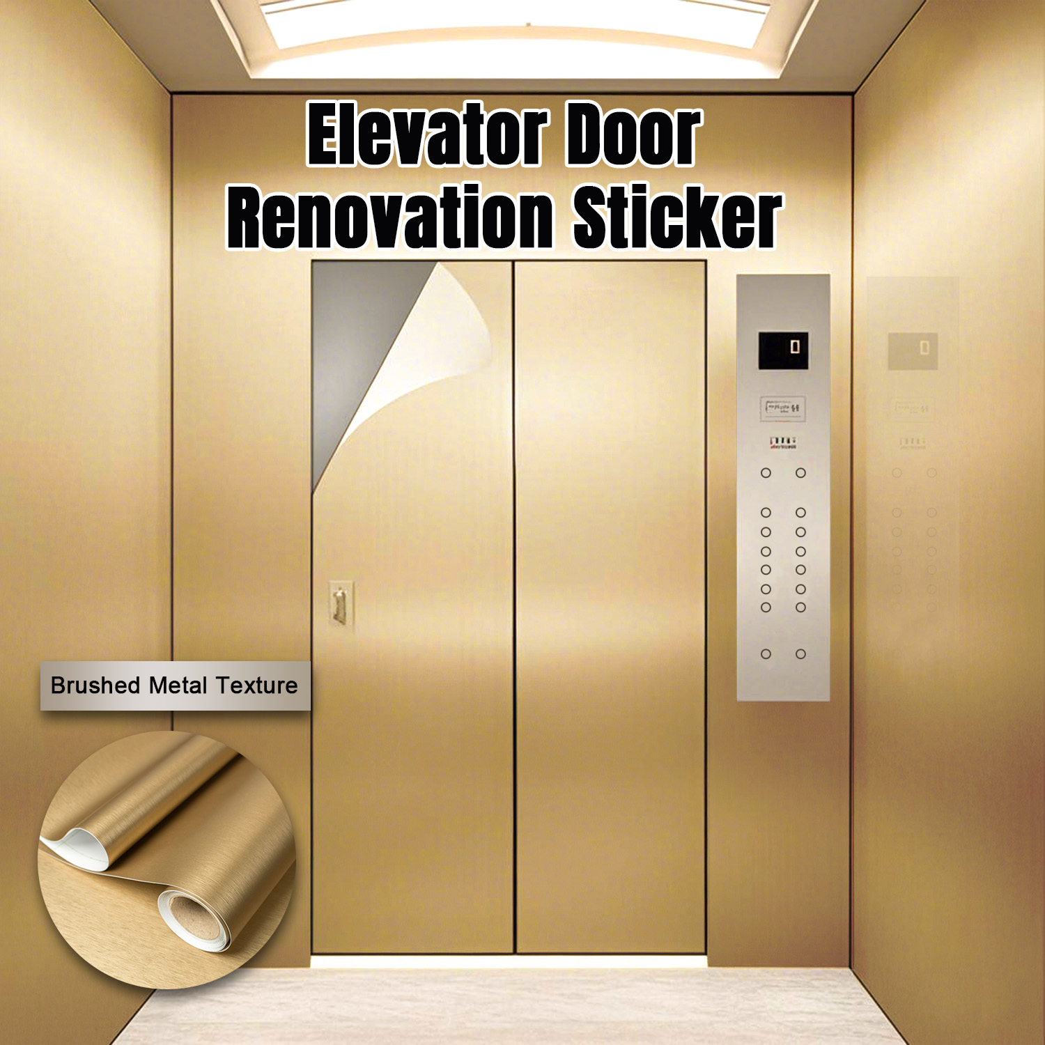 Brushed Metal Texture PET Peel and Stick Wallpaper Self Adhesive Waterproof Metallic Vinyl Finish for Wall Backsplash or Furniture Industrial Style Refrigerator Color Change 23.62 in*118/ 197 in