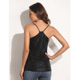 thumbnail image 3 of PrettyGuide Women's All Over Sequin Top Shimmer Strappy Camisole Sparkly Tank Tops Party Shirts, Small, 3 of 7