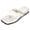 White, variant on Women's Leopard Wedge Flip Flops Fashion Casual Polka Dot Leather Square Toe Thongs Slip on Wide Width Dress Slides Backless Sandals