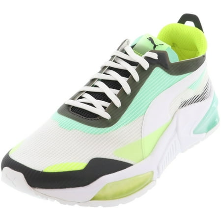 Puma Men's LQDCell Optic Xl White / Green Glimmer Yellow Alert Low Top Fabric Training Shoes - 7.5M