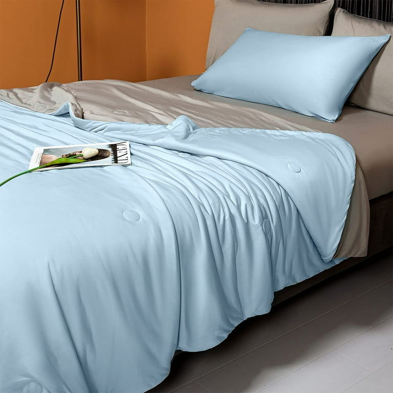 LLANCL Cooling Blankets for Hot Sleepers Cool Like Ice Cream Lightweight Blanket for Summer with Double Side Cold Cooling Comforter Quilt Fabric for Bed Throw Size 47 x 59 Blue