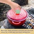 thumbnail image 5 of Uxcell 2-Pack Silicone Pot Lid Covers, 1.1" ID Universal Pot Lid Top Knob Heat Resistant Handle Caps [Green, Primate Style], 5 of 6