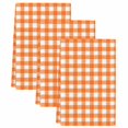 thumbnail image 2 of Orange Kitchen Towels Set of 3, Country French Rustic Buffalo Plaid Modern Art Absorbent Dish Towels for Kitchen, Microfiber Hand Towel, Quick Drying Tea Towel for Cleaning Decorative Dishcloths, 2 of 7