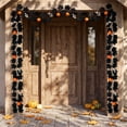 thumbnail image 6 of Cadancy Halloween Garland Artificial Maple Leaf Vine with Pumpkins, Fall Harvest Decor for Fireplace Mantel Door, Spooky Autumn Thanksgiving Indoor Outdoor Party Decorations, 6 of 7
