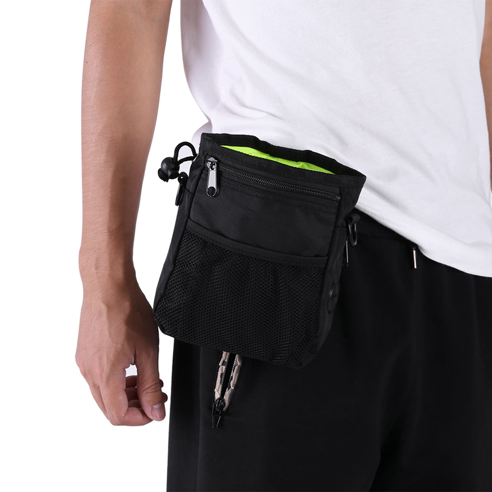 Pet Treat Bag Dog Treat Training Pouch Mesh Pouch Easily Carries Pet Toys Kibble Treats Built-In Poop Bag Dispenser 3 Ways To Wear With Adjustable Waist Belt Shoulder Strap