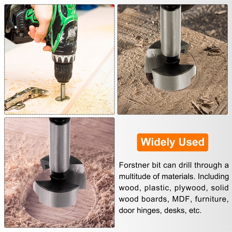 17mm Tungsten Carbide Forstner Drill Bit – Clean Wood Hole Saw For Hardwood, Softwood, Plywood & MDF (8mm Shank)