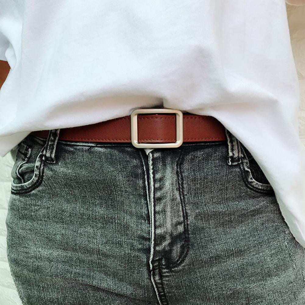 Ladies Retro Pin Buckles Belt,Stylish Leisure Wild Belt Distribution Jeans Decoration Width Belt 