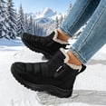 thumbnail image 6 of Caywon Women Snow Boots Round Toe Slip On Quilted Puffer Style Warm Plush Lined Ankle Booties Comfortable Winter Outdoor Shoes Botas de Nieve para Mujer, 6 of 9