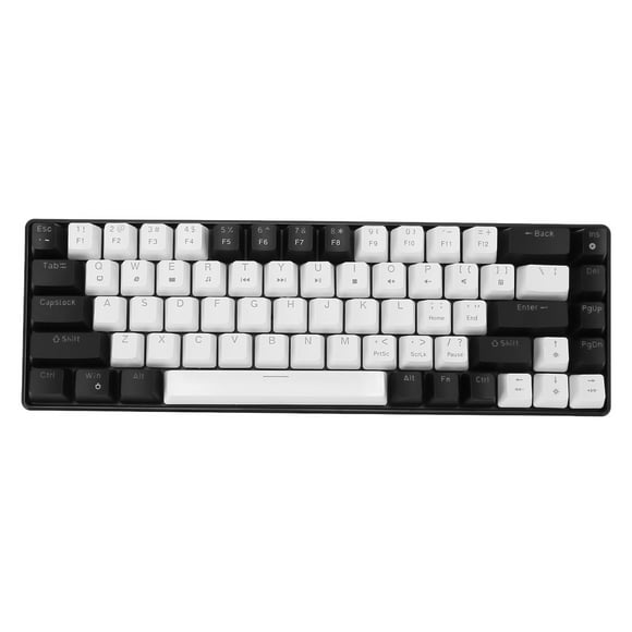 LED Backlit Mechanical Gaming Keyboard, 68 Key RGB Mechanical Keyboard With 5.7ft Detachable Cable For OS X System
