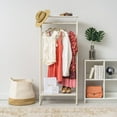 thumbnail image 5 of IRIS Garment Rack, 2-Shelves, Clothes Racks for Closet Organization, Plant Stand, Marble White, 5 of 7