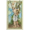 Pewter Saint St Sebastian Medal with Laminated Holy Card, 3/4 Inch