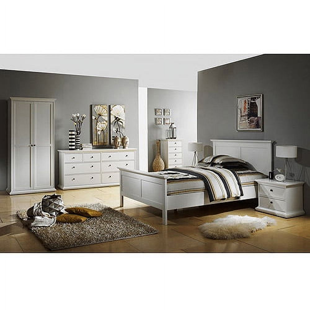 Maison Park Narrow 5-Drawer Dresser, White