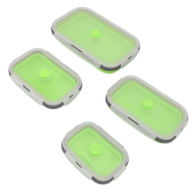 Contenedor de alimentos plegable BuyWeek 4 piezas de silicona para almacenamiento