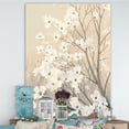 thumbnail image 1 of Designart - Brown onn Grey Blossoms - Traditional Canvas Art, 1 of 1