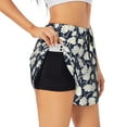 thumbnail image 2 of Bixox Women's Daisies Flowers pattern 2 in 1 Running Shorts - Lightweight Athletic Workout Gym Yoga Shorts Liner with Pockets - Small, 2 of 7