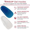 thumbnail image 2 of Gel Insoles for Women, Men & Flat Feet - 3/4 Arch Support Insoles for Plantar Fasciitis, Orthotic Shoe Insoles for Foot Pain Relief, 2 of 8