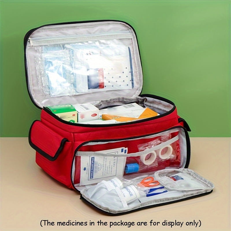 Travel Medicine Bag Organizer, Medicine Organizer Storage, Pill Bottle Organizer Storage, Medication Organizer for Home, Medicine Kit, Travel Emergency Kit (Bag Only), Shelf Baskets
