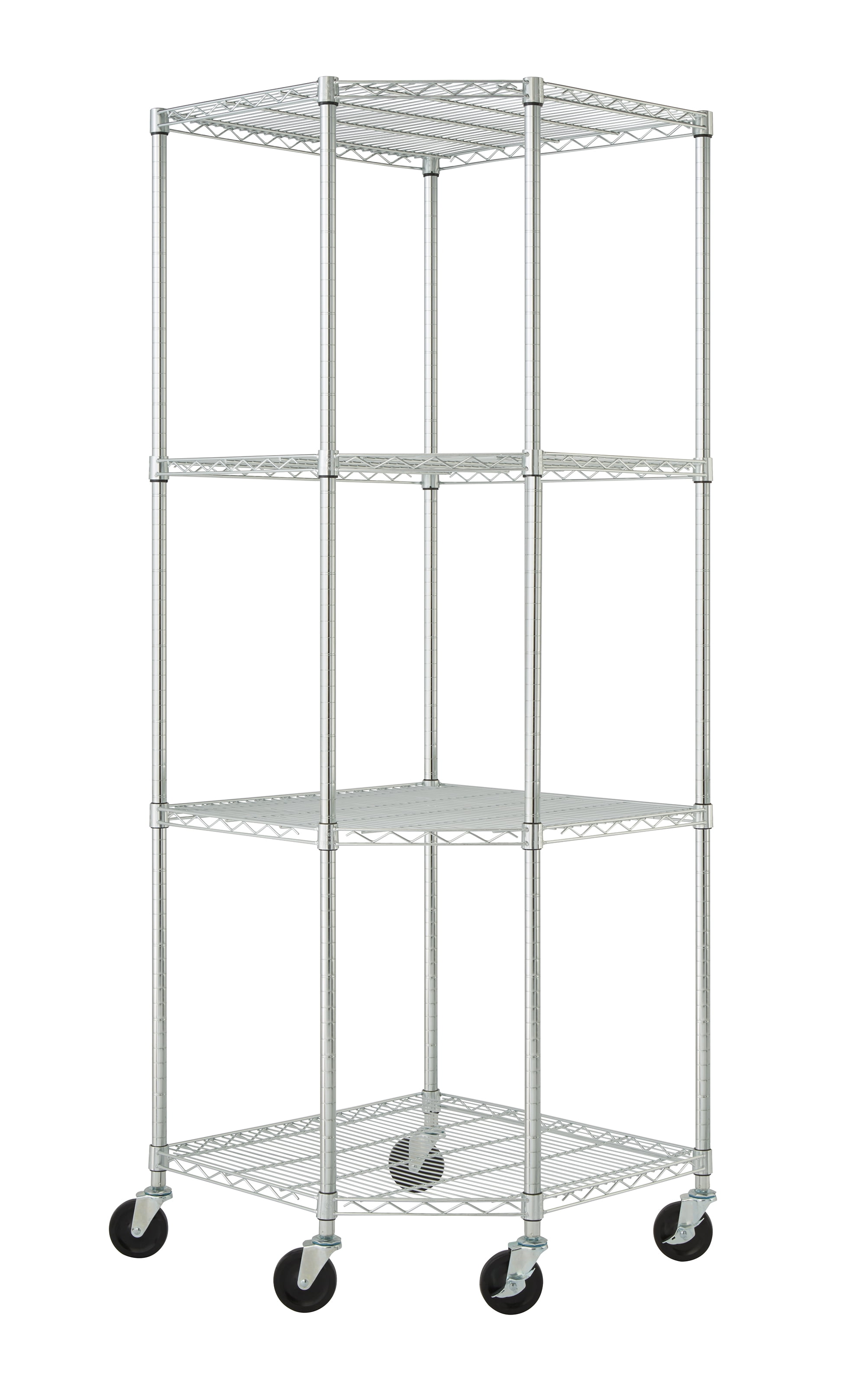 5 Shelf Nsf Wire Shelving Unit, Trinity 60 Inch 5 Tier Wire Shelving Rack With Wheels In Black
