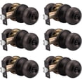thumbnail image 1 of Satin Nickel Finish Lockset Keyless Privacy Interior Doors Bed and Bath Handle Levers, 1 of 7