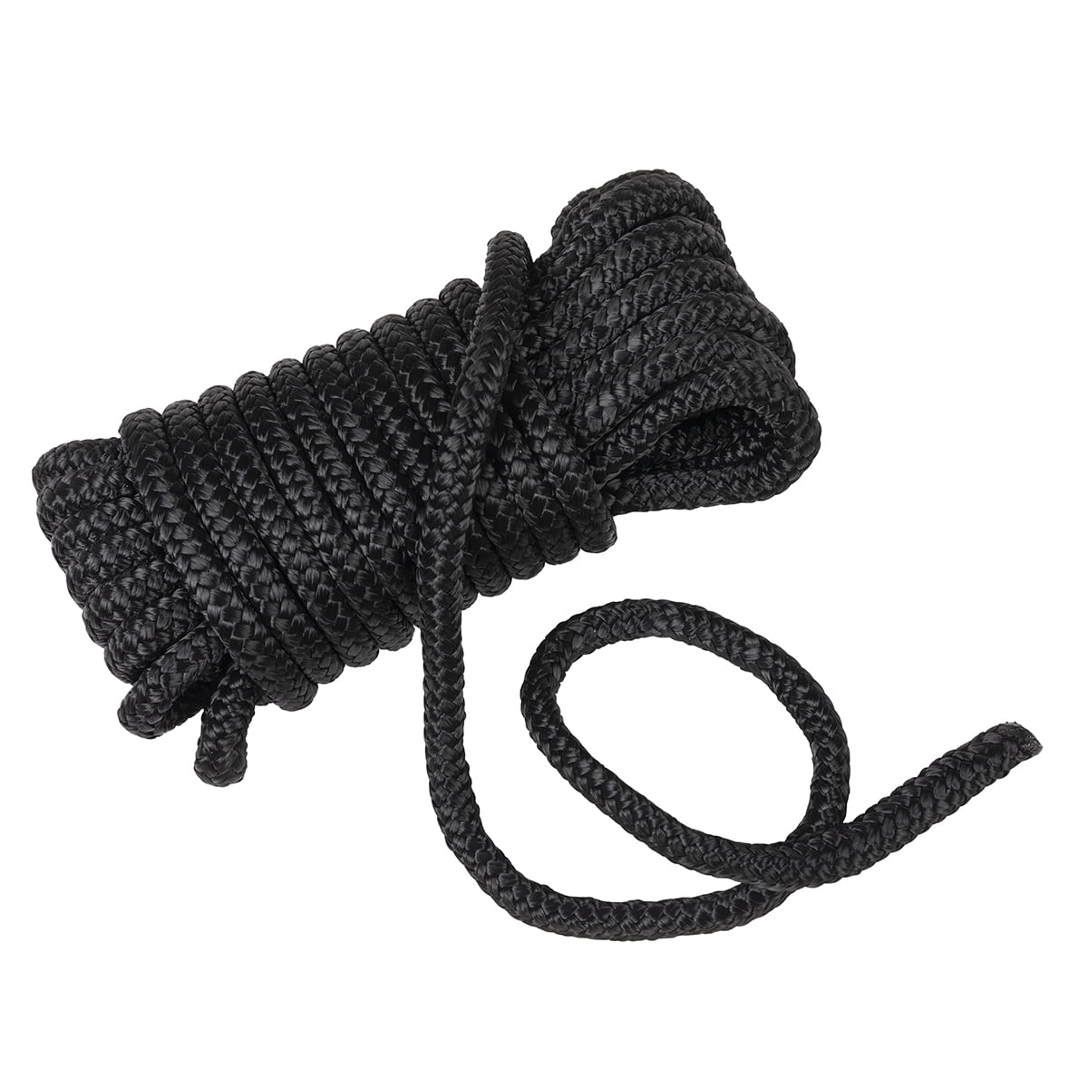 (2 pack) Ozark Trail Double-Braided Nylon Marine Dock Line, 3/8 in x 25 ft, Up to 20 ft Boats, 550 lb Maximum Working Load, Black