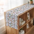 thumbnail image 6 of Easter Table Runner, Spring Rabbits Eggs Botanical Tulip Blue Plaid Washable Cotton Linen Table Runners 108 Inches Long, Dresser Scarf Runner for Dining/Living Room/Kitchen/Square Tables 13''x108'', 6 of 9