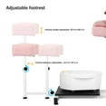 thumbnail image 4 of Pedicure Station No Plumbing, Hydraulic Lift Pedicure Chairs with Stool & Bubble Massage Foot Bath, 360 Swivel Pedicure Chair, Height Adjustable Pedicure Unit Station-Pink, 4 of 9