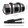 thumbnail image 2 of Easygdp Heart Black Buffalo Plaid Gingham Bolsa de Viaje, Bolsa de Mano, Bolsa de Gimnasio, Bolsa de Equipaje para Viaje, 2 of 5