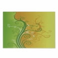 thumbnail image 1 of Modern Cutting Board, Floral Flower Swirls Leaves on the Branches Design Modern Print, Decorative Tempered Glass Cutting and Serving Board, Small Size, Pale Green Marigold, by Ambesonne, 1 of 1