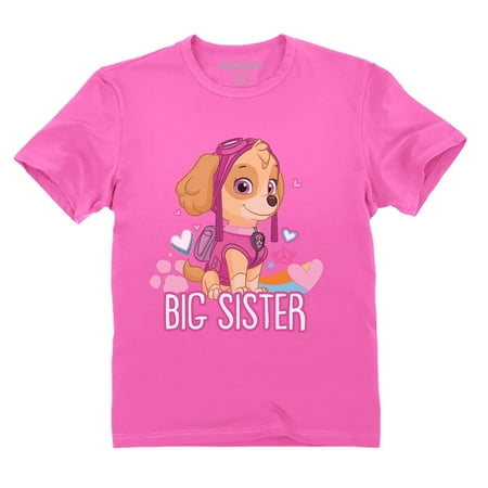 

Official Paw Patrol Skye Big Sister Shirt Toddler Kids T-Shirt 4T Pink