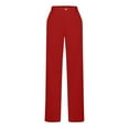 thumbnail image 7 of Guluxicc Yoga Pants for Women Casual Straight Leg Athletic Pants Stretch Business Work Trousers, Red, S, 7 of 7