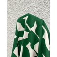 thumbnail image 5 of Green Abstract Leaf Print Round Neck Short Sleeve Maxi Casual Dress For Women, 5 of 8