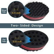 Hair Sponge Brush for Twists and Dreads, Curl Brush Twist Sponge for Afro Curls, Black, 1 Pack
