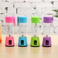 thumbnail image 3 of Yeacher 380ml Portable USB Juicer Cup Handheld Rechargeable Fruit Maker Blender 6 Blades (Green), 3 of 8