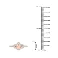 thumbnail image 5 of Imperial Gemstone 10K Rose Gold Pear Morganite 1/3 CT TW Diamond Halo Women's Ring, 5 of 5