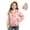 Pink, variant on QSXADF Boys and Girls Hooded Windbreaker Jacket Graphic Floral Zip Hooded Windbreaker Jacket Loose Long Sleeve Casual Outdoor Fall Winter Coat For Children