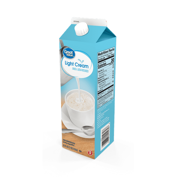 Great Value Ultra Pasteurized Light Cream 32 Fl Oz Walmart Com Walmart Com