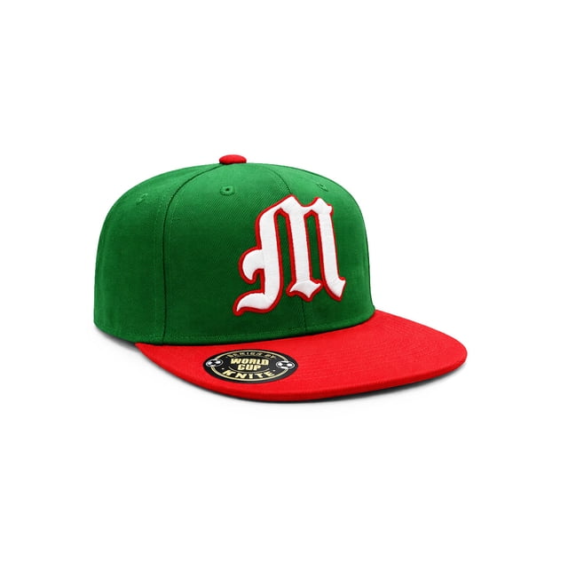 Knite Gorra Mexico Capital Snapback Letra M Estilo Gotico Bordado 3D World Cup