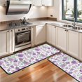 thumbnail image 3 of Kitchen Rugs Sets Of 2,Pioneer Flower Floral Print Pattern Anti Fatigue Kitchen Mat Rugs Non Slip Washable,Decorative Kitchen Floor Mats for Kitchen,Sink,Laundry,17"x47"+17"x47", 3 of 5