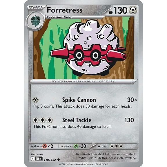 Pokemon Scarlet & Violet Temporal Forces Uncommon Forretress #110