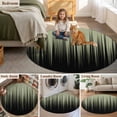 thumbnail image 5 of Round Area Rugs Collection 3 Ft, Sage Green Black Ombre Non-Slip Residential Carpet, Modern Abstract Striped Gradient Indoor Crawling Mats Doormat Runner Rugs Play Mat forBedroom, 5 of 9