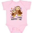 thumbnail image 3 of Inktastic My Auntie Loves Me- cute owl family Boys or Girls Baby Bodysuit, 3 of 5