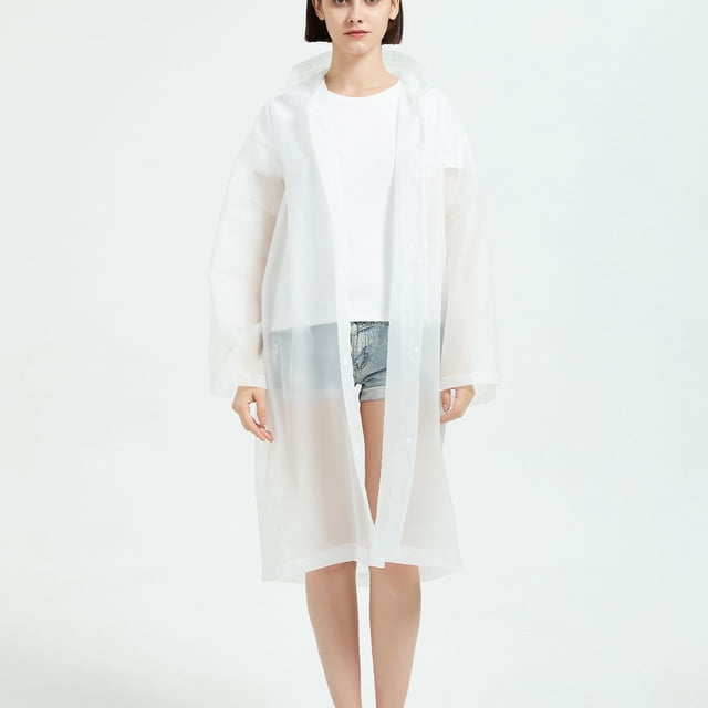 Miqool Ponchos de Pluie pour Adultes Imperméables Réutilisables avec Capuche et Cordon de Serrage