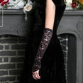 thumbnail image 6 of Long Lace Gloves, Bridal Fingerless Lace Gloves for Women Tea Party 1920s Costumes Opera Party Masquerade, Elbow Length 15.7inch, 6 of 6