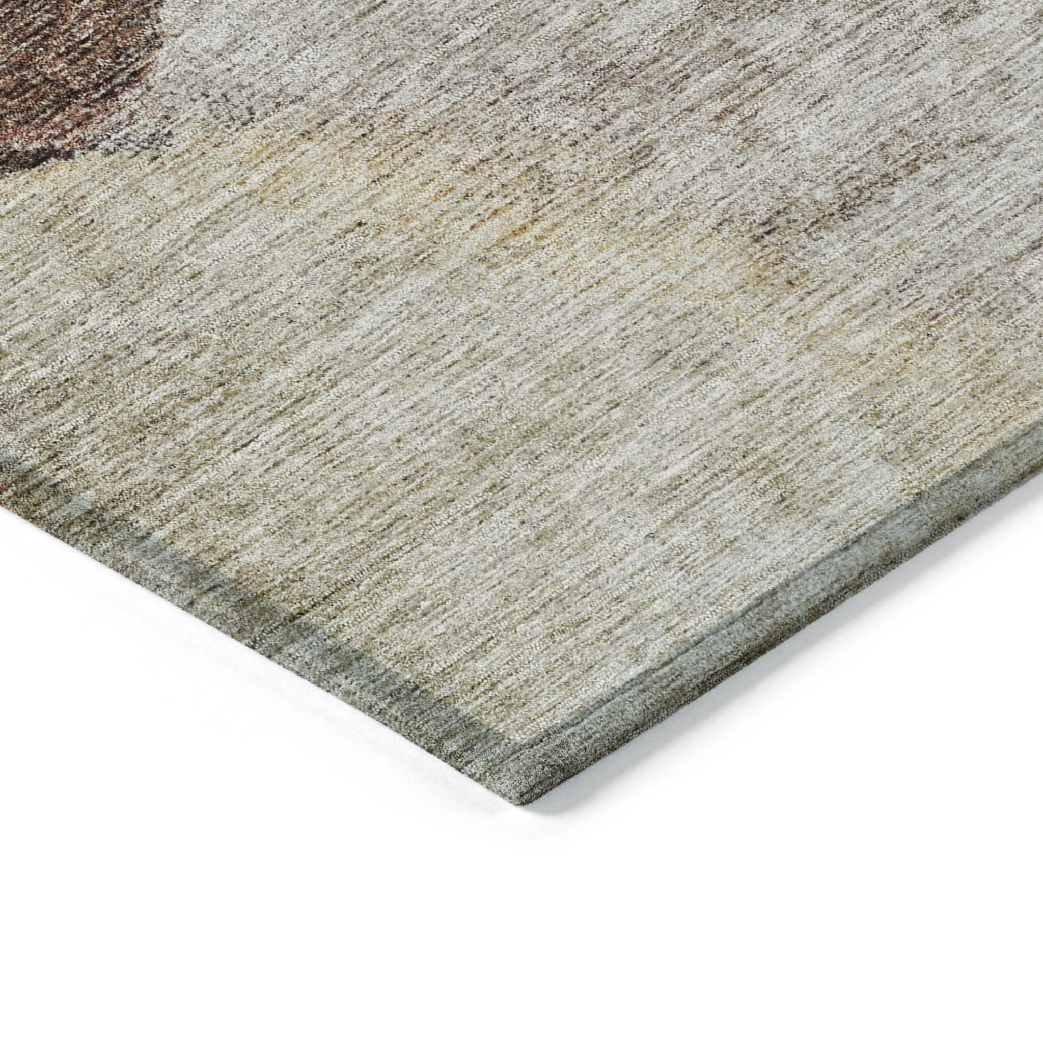 HomeRoots 605832 5 x 8 ft. Coffee, Copper & Beige Abstract Washable Indoor & Outdoor Rectangle Area Rug
