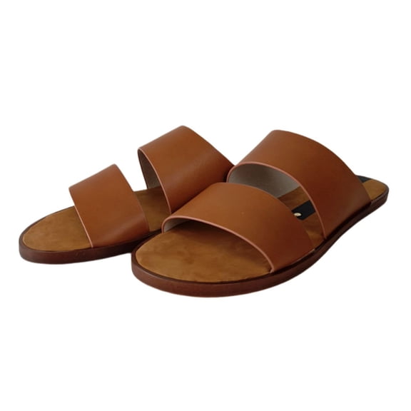 MATT BERNSON Women's Wheat Havana Slides, Brown, 5